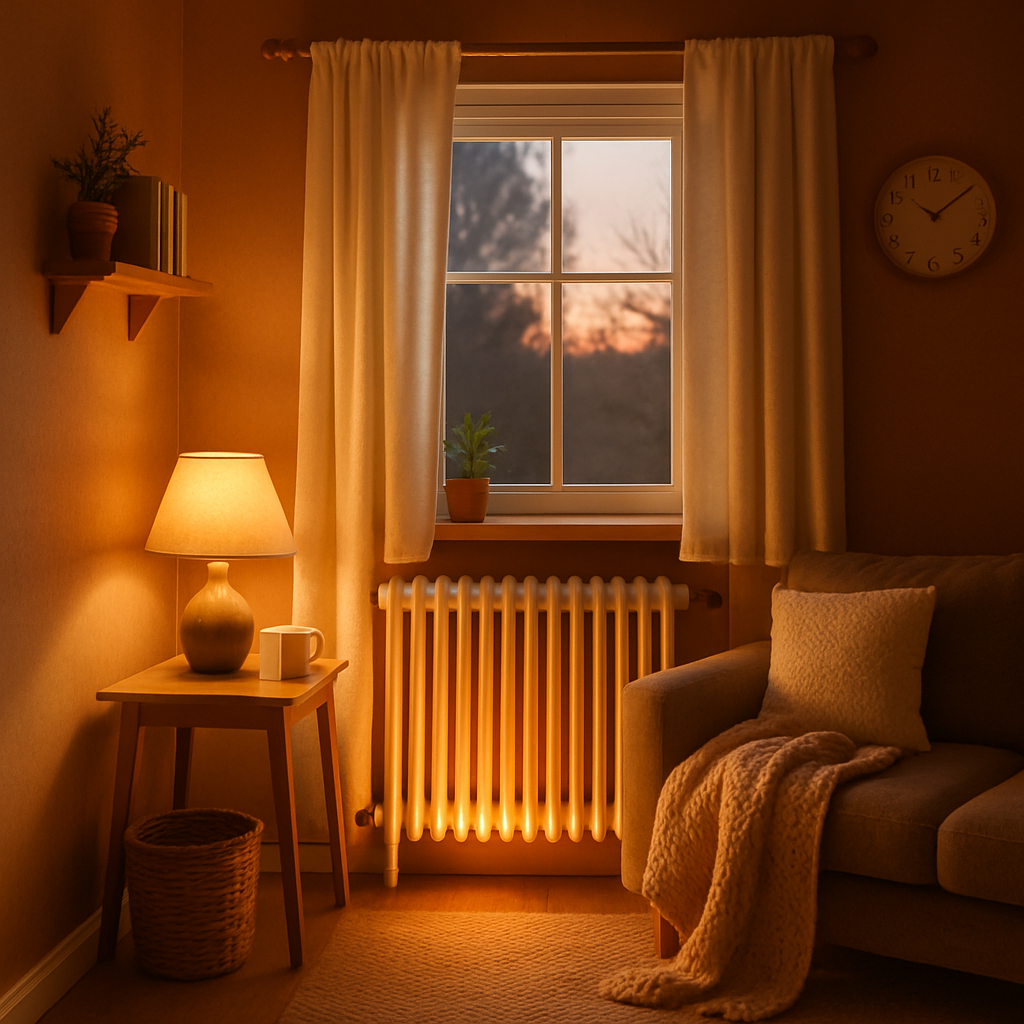 Cosy home with a warm radiator for the central heating-1